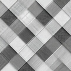 Poster - A black and white checkered patterned wall with a grey and white background. The pattern is made up of squares and lines