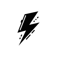 Poster - Dynamic Energy Bolt A Symbol of Power and Speed A Sleek Modern Graphic Design with Sharp Edges