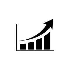 Poster - Ascending Trend Visualization A Dynamic Bar Graph with an Upward-Moving Arrow Illustrating Growth and Positive Progress in Data Analysis