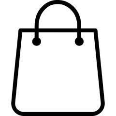 Poster - Bag outline icon vector