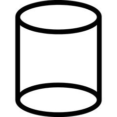 Poster - Cylinder shape outline icon vector