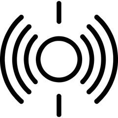 Poster - Blinking indicator outline icon vector