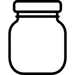 Poster - Jar shape outline icon vector