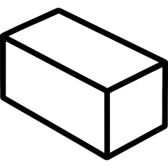 Poster - Rectangular prism outline icon vector