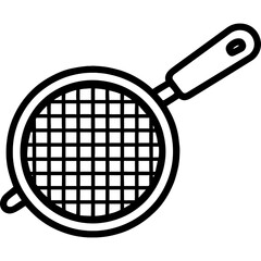 Poster - Sieve kitchen tool outline icon vector
