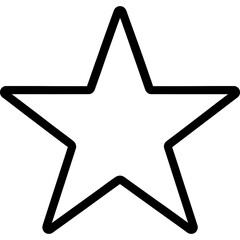 Poster - Five-pointed star outline icon vector