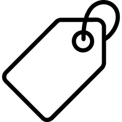 Poster - Tag label outline icon vector