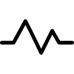 Poster - Zigzag line outline icon vector