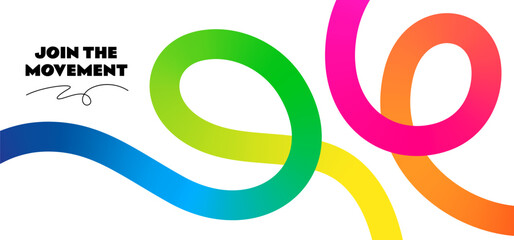 Fototapete - Abstract Color Shapes. Vector Background with Gradient Lines. Fluid Wave Graphic. Rainbow Gradient Lines.