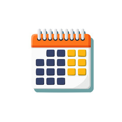 Poster - Monthly Calendar Icon Illustration with Marked Dates for Planning and Scheduling Events