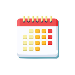 Poster - Illustration of Desk Calendar with Gradient Dates Highlighting Timeline Important Days Illustration