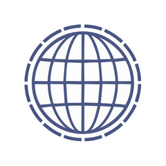 Poster - Modern world globe icon featuring connected network and global connectivity design on a black background