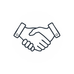 Poster - Handshake Agreement Icon Symbolizing Partnership, Trust, and Collaboration in Business Deals and Contracts
