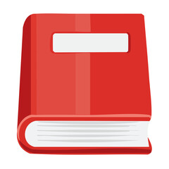 Poster - Red book vector illustration concept for reading education learning library and literature study, perfect design for book covers and study materials