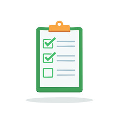 Poster - Clipboard Checklist Form with Checkmarks and Empty Box Tasks To Do List Flat Vector