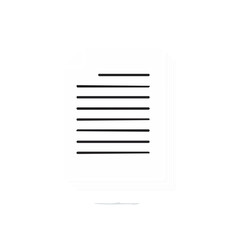Poster - Stack of Paper Documents with Black Lines on White Background Illustration