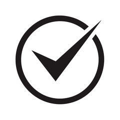 Poster - Checkmark circle symbol for approval success confirmation validation compliance task completed option choice accepted agreement