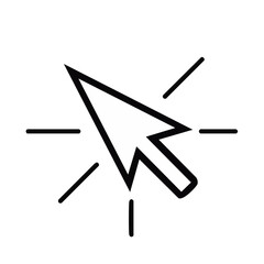 Poster - White Arrow Cursor Pointing in Black Background for Website User Interface Design