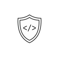 Fototapete - Code Protection Shield
