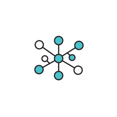 Fototapete - Network connection icon.