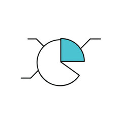 Poster - Simple icon design of a pie chart.