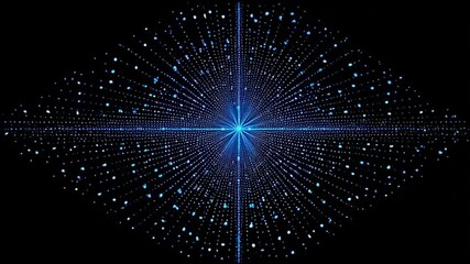 Wall Mural - abstract blue background with dots and lights