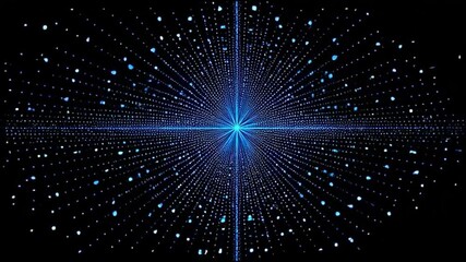Wall Mural - abstract blue background with dots and lights