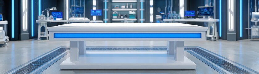 Poster - Sleek Modern Laboratory Interior Featuring Advanced Research Equipment and High-Tech Workstations