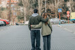 © carballo - urban young romantic couple on the street hugging
