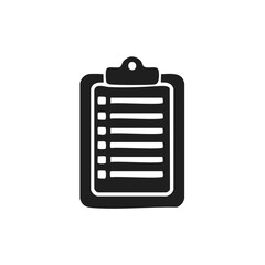 Poster - Hand-Drawn Clipboard with Checklist:  Paper, Document, Organization Icon
