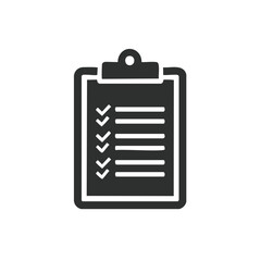 Poster - Completed Tasks on a Clipboard with Checkmarks on Black Background