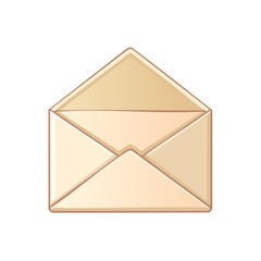 Poster - Illustration of an Open, Empty Envelope for Messages and Notifications