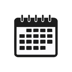 Poster - Calendar Icon Illustration on Dark Background Schedule Organizer Appointment Deadline