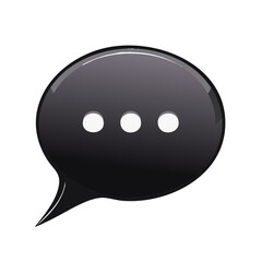 Poster - Dark Thought Bubble Icon Representing Pending Message Notification and Communication