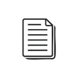 © FryArt - Document Icon of Stacked Pages with Lines, Dark Background, Minimalist Style