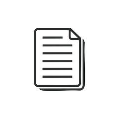 Poster - Document Icon of Stacked Pages with Lines, Dark Background, Minimalist Style