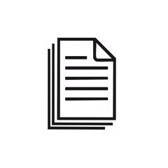 Poster - Stacked Documents Icon Illustration on Black, Paperwork, File, Forms