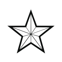 Poster - Elegant Five-Pointed Star Illustration against Black Backdrop Symbol of Achievement and Excellence Graphic Design Element Minimalist Style