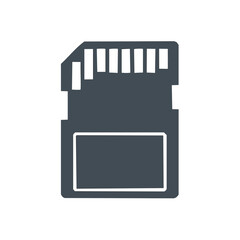 Poster - Isolated Memory Card Illustration on Dark Background for Data Storage Solutions