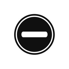 Poster - Black Circle with Dash Symbol Minimalist Design for Error Deletion Removal Cancel Negation Concepts