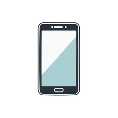 Poster - Modern smartphone icon graphic design on a black background. Mobile technology vector illustration for digital applications and mobile web.