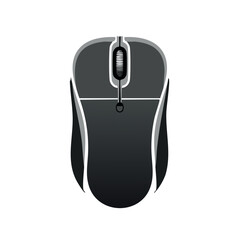 Poster - Wireless Computer Mouse Centered on Black Background with Scroll Wheel Office Productivity