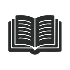 Poster - Open Book Education and Literature Icon Design Symbol for Studying and Learning