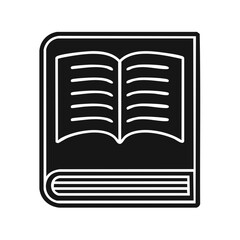 Poster - Open Book Icon Outline for Education, Learning, and Literature Concepts in Simple Minimal Style
