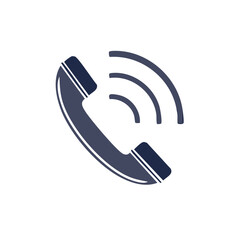 Poster - Telephone Handset Ringing on Dark Background Symbolizing Communication Assistance and Customer Service Availability