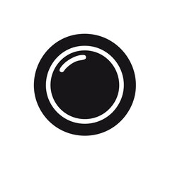 Aufkleber - Simple black circle outline illustration on a black background minimalistic round shape graphic design element