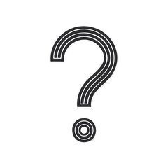 Poster - Striking Question Mark Graphic Illustration Symbolizing Inquiry and Uncertainty on Black Background