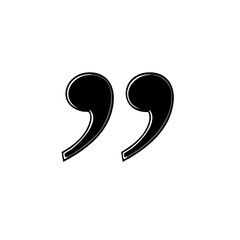 Aufkleber - Quotation marks in white and gray on black background