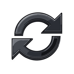 Poster - Recycling Arrows Symbol: Circular Directional Icons for Refresh, Reload or Repeat Process