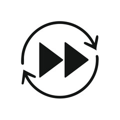 Poster - Forward Repeating Icon, Circular Arrow Cycle